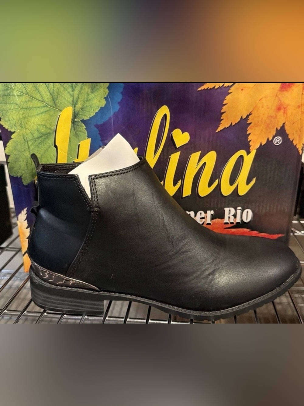 Italina By Summer Rio Women’s Zip Close Ankle Boots Black PU Leather Size 8.5 M
